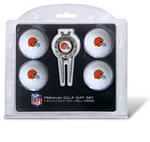 NFL Cleveland Browns 4 Ball, Divot Tool/Ball Marker Golf Gift Set