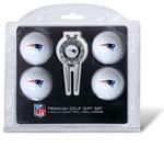 NFL New England Patriots 4 Ball, Divot Tool/Ball Marker Golf Gift Set