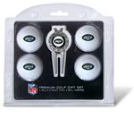 NFL New York Jets 4 Ball, Divot Tool/Ball Marker Golf Gift Set