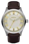 Fossil  FS4496 Analog Champagne Dial Watch