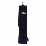 NFL Team Effort Denver BRONCOS Embroidered Tri-Fold Towel # R1309EMB