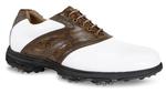 Super Deals Etonic LITE-TECH Golf Shoes White/Brown/Dark Brown