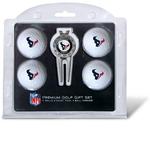 NFL Houston Texans 4 Ball, Divot Tool/Ball Marker Golf Gift Set