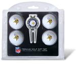 NFL Minnesota Vikings 4 Ball, Divot Tool/Ball Marker Golf Gift Set