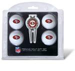 NFL San Fransisco 49ers 4 Ball, Divot Tool/Ball Marker Golf Gift Set