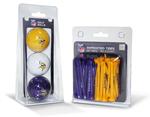 NFL Minnesota Vikings 3 Ball & 50 Tee Pack