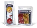 NFL San Fransisco 49ers 3 Ball & 50 Tee Pack