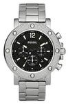 Fossil  FS4521 Chronograph Black Dial Watch