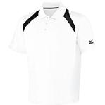 Super Deals Mizuno Drylite Split Panel Golf Shirt White / Black