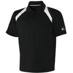Super Deals Mizuno DryLite Split Panel Golf Shirt Black / White